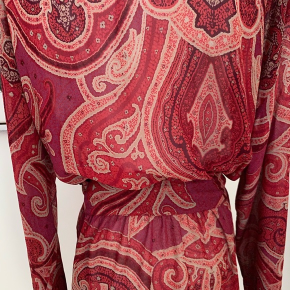 Victoria's Secret Red Paisley Print Robe One Size - Picture 8 of 11